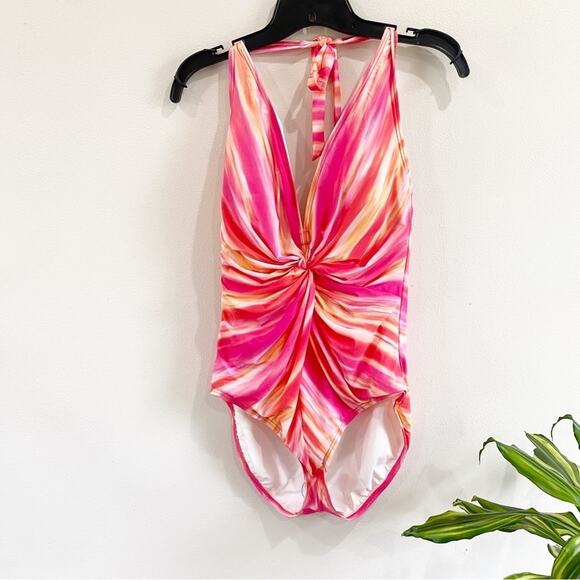 Contours by Coco Reef Women's Halter One Piece Swimsuit with Shapewear - Picture 2 of 10